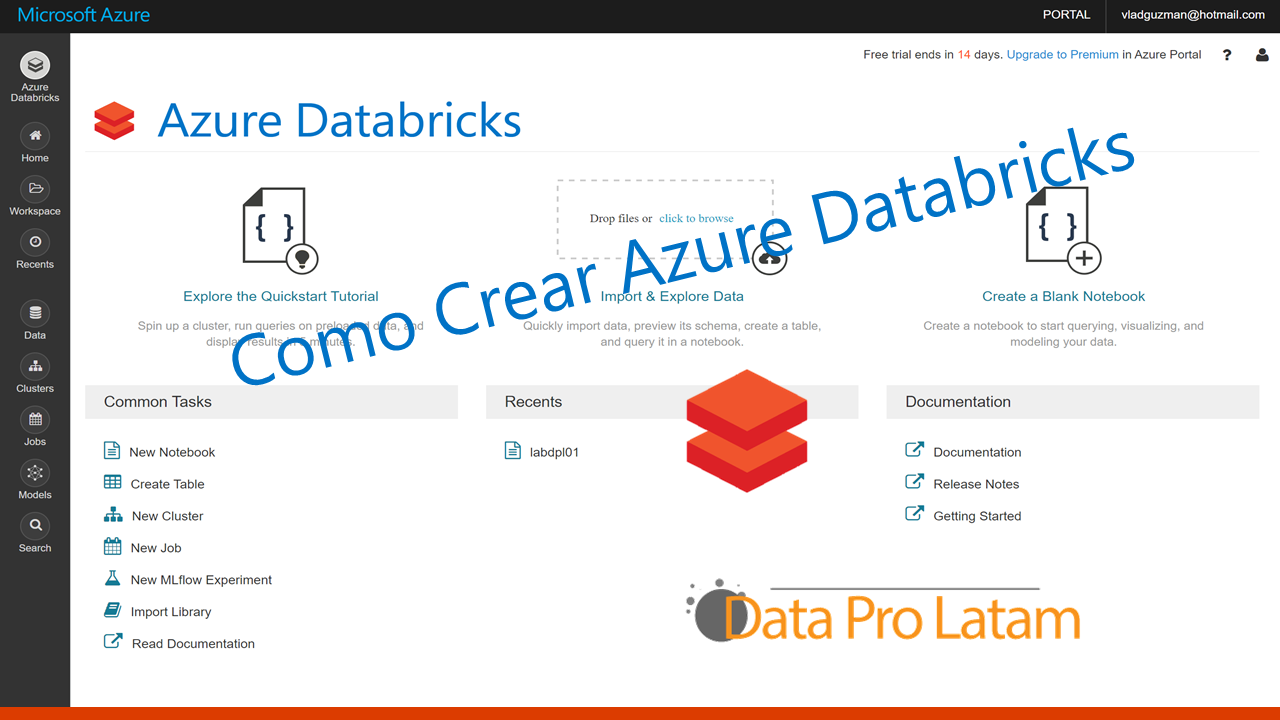 Como crear Databricks en Azure